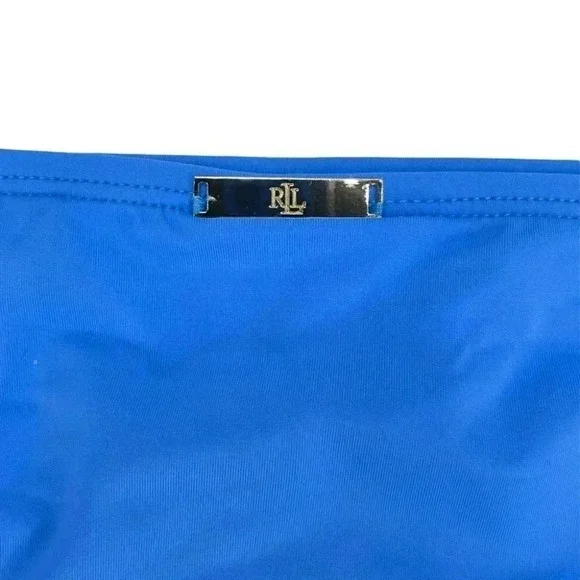 Lauren Ralph Lauren Sky Blue Beach Club Solid Hipster Swim Bottoms - Picture 7 of 8